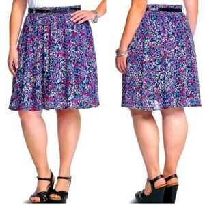 Torrid Floral Chiffon Skater Skirt